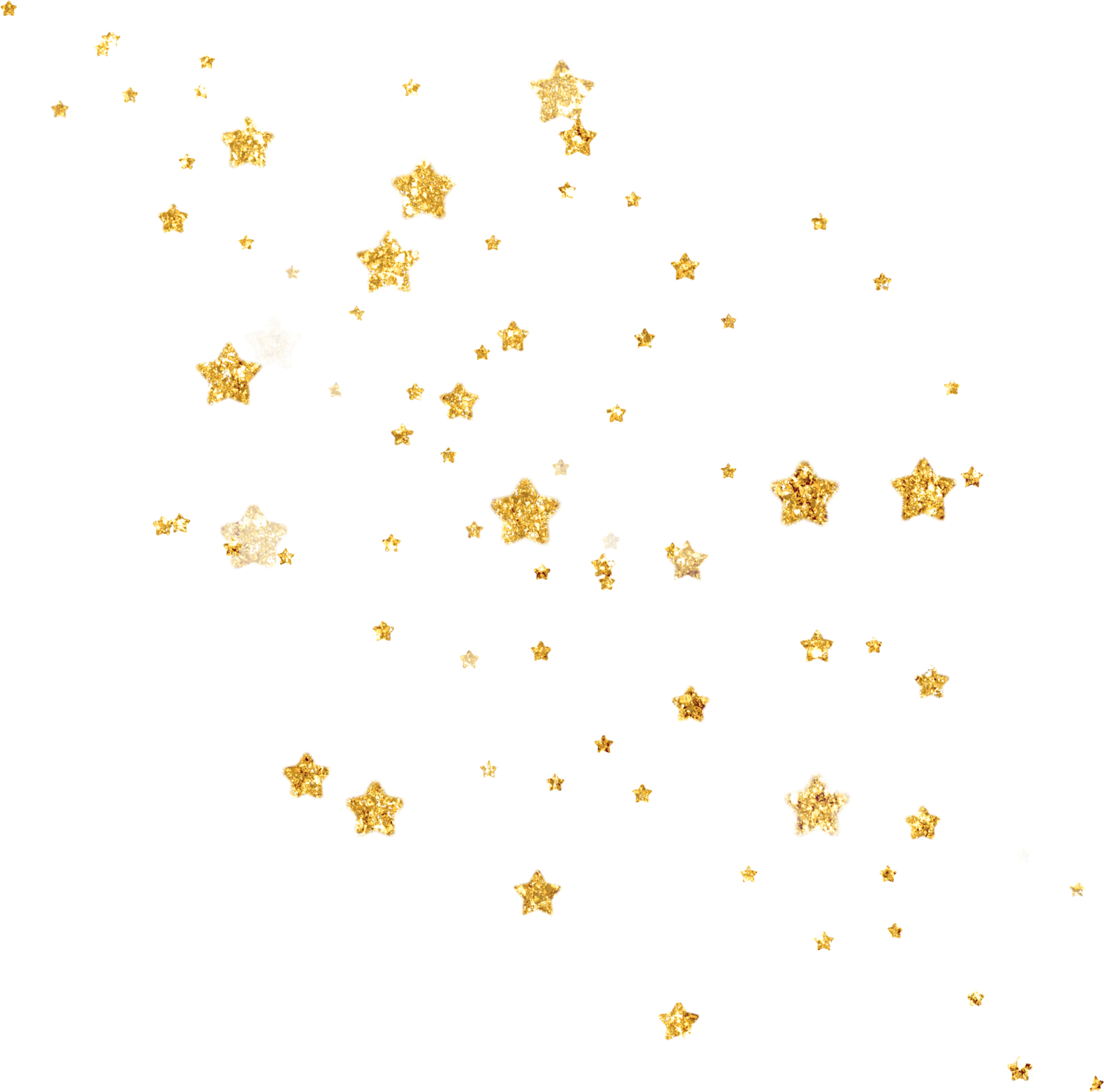 Gold glitter confetti star